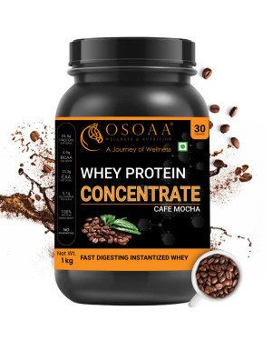 OSOAA Pure Whey Concentrate 1Kg| 100% Protein from Whey| Soy, Gluten & Sugar Free| Keto & Diabetic Friendly| Weight Management Drink| Easy to Mix & Digest, Low Carbs| Extra Rich Amino Acid, BCAA & Glutamine Protein Powder for Men, Women & Athletes | 24.5g