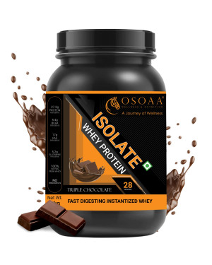 OSOAA Pure Whey Isolate 1Kg | 100% Protein from Isolate| Soy, Gluten & Sugar Free| Keto & Diabetic Friendly| Weight Management Drink| Easy to Mix & Digest, Low Carbs| Extra Rich Amino Acid, BCAA & Glutamine Protein Powder for Men, Women & Athletes| 27.2g 