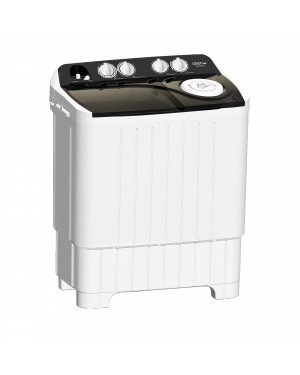 Aisen 7.0 kg Semi-Automatic Top Loading Washing Machine (A70SWM620,Black, Heavy Duty Motor, Wave Pulsator, Chrome Finish Luxury Button)