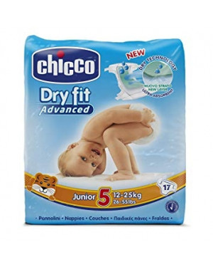 Chicco Dry Fit Advanced Diapers Junior Size - 17 Pieces