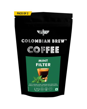 Colombian Brew Mint Filter Coffee Powder, Arabica Roast & Ground, 100g Pack