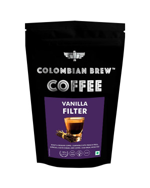 Colombian Brew Vanilla Filter Coffee Powder, Arabica Roast & Ground, 100g