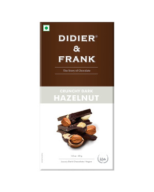 Didier & Frank Crunchy Hazelnut Dark Chocolate, 50g