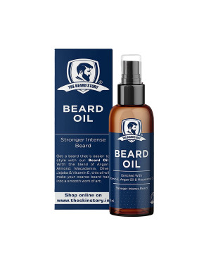 The Beard Story Beard Oil For Grooming | For Men | Long Lasting Moisturisation | Non Sticky | Macadamia Oil, Olive Oil & Jojoba Oil | 50 ml