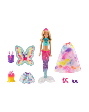 Barbie FJD08 Dreamtopia Rainbow Cove Fairytale Dress Up Set, Blonde 