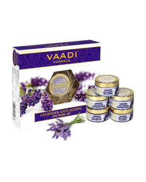 Vaadi Herbals Lavender Anti Ageing Spa Facial Kit with Rosemary Extract, 70g