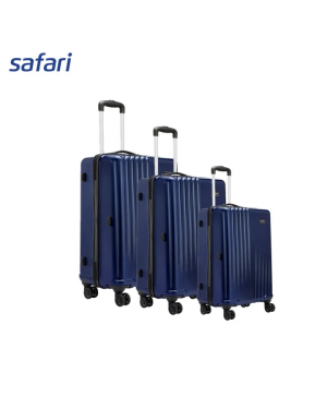 Safari Ryder 8 Wheels Hard Luggage | 100% Polycarbonate Shell | Safari Ryder 8 Wheels Hard Luggage (Large) | 100% Polycarbonate Shell | TSA Lock | Midnight blue Combo Set (SxMxL)