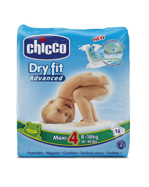 Chicco Dry Fit Advanced Diapers Maxi Size - 19 Pieces