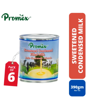 Promex Sweetened Condensed Milk 390Gm (Tin) [Pack of 6]