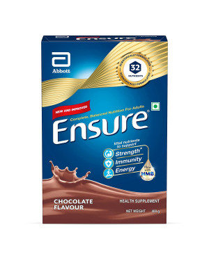 Abbott Ensure Protein Powder Chocolate Flavor For Strength Immunity And Energy - 400 gm