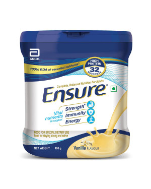 Abbott Ensure Protein Powder Vanilla Flavor For Strength Immunity And Energy - 400 gm
