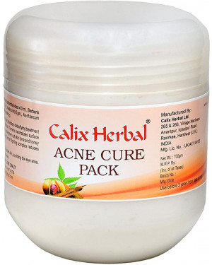 Calix Herbal Organic & Ayurvedic Acne Cure Pack For Spot Treatment And Even Skin Tone With Neem Leaves & Turmeric Extracts - For Women & Men All Skin Types (700 GM)