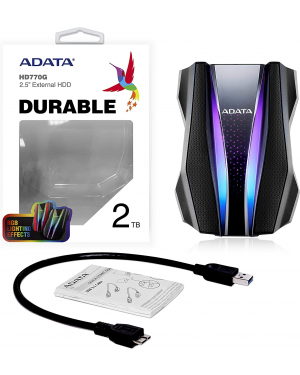 Adata HD770 HDD - 2TB External HDD - 2.5" Super Speed USB 3.0 for PC, Laptops, Gaming Console