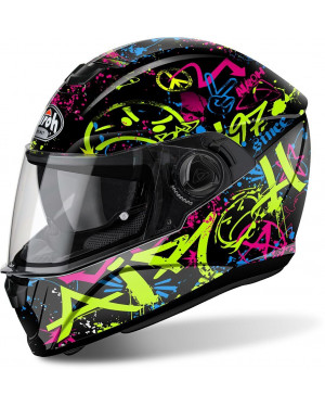 Airoh Storm Cool Bicolor Gloss Full Face Motorcycle Helmet(stcb17)