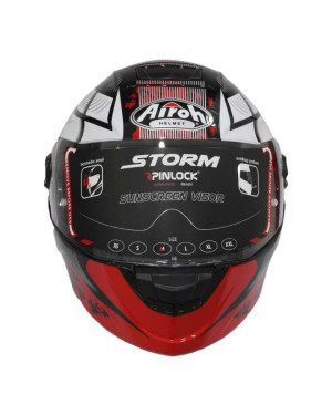 Airoh Storm Starter Red Gloss Full Face Motorcycle Helmet(stst55)