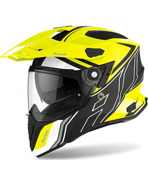 Airoh Commander Duo Matt Yellow Dual Sport Motorcycle Helmet