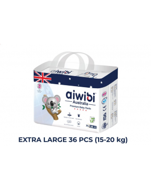 Aiwibi XL36 - Australian Disposable Breathable Baby Diapers With Elastic Waistband XL36 