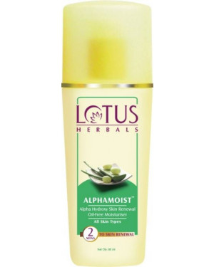 Lotus Herbal Alphamoist Alpha Hydroxy Skin Renewal Oil Free Moisturiser -80ml
