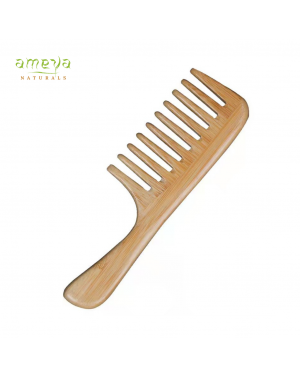 Ameya Naturals Bamboo Wide Tooth Comb