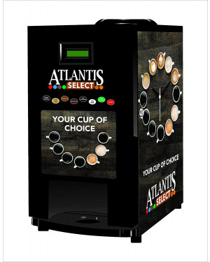 ATLANTIS Select 7 Beverage Option Tea and Coffee Vending Machine for Black Coffee, Cafe Latte, Cappuccino, Macaccino, Hot Chocolate, Hot Milk and Tea