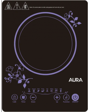 Aura Induction Infra Red Cooktop 2000W AU20IFGA I