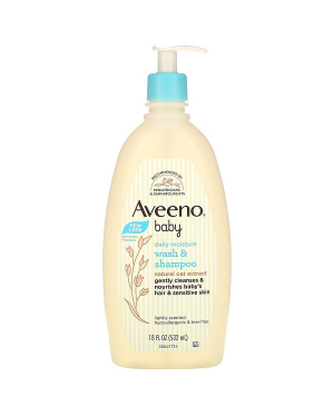 Aveeno Baby Daily Moisture Wash & Shampoo Lightly Scented 532ml