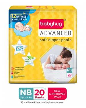 Baby Hug Advanced Diapers Pant Style New Bron-20 Pieces