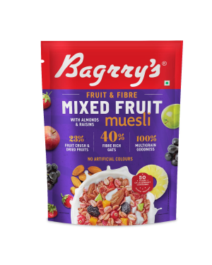 Bagrrys Fruit & Fiber Mixed Fruit Muesli 500 Gm