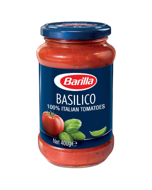 Barilla Basilico Pasta and Pizza Sauce, 400g| Non - GMO Project Verified | Vegan | Gluten free | No added Colour or Presevatives