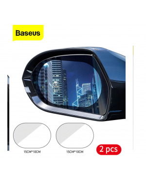 Baseus 2 Pcs Car Rearview Mirror Rainproof Film 95mm Clear Rear View Mirror Anti Fog Protective Films Window Foils Car Sticker