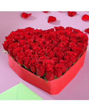 Beautiful Heart Shaped Roses Arrangement Flowers