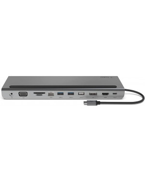Belkin USB C Hub, 11-in-1 Multi-Port Laptop Dock with 4K HDMI, DP, VGA, USB C Docking Station with 100W Power Delivery, USB A, Gigabit Ethernet, SD, MicroSD, 3.5mm Port For MacBook Pro, Air