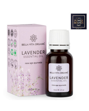 Bella Vita Organic Lavender Essential Oil For Skin & Hair Care - 15ml Natural Can be Used as Fragrance Oil, Mixed with Beauty Products, Aromatherapy and Home Candle Soap Making