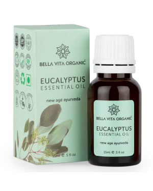 Bella Vita Organic Eucalyptus Essential Oil for 15ml Natural, Use as Fragrance Oil, Mixed with Beauty Products, Aromatherapy & Home Candle Soap Making