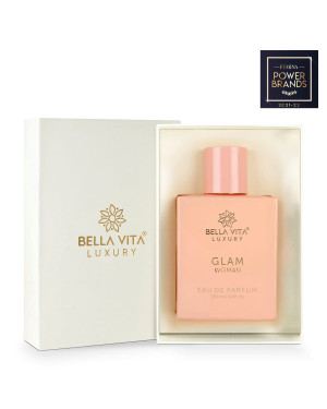 Bella Vita Luxury GLAM Woman Eau De Parfum For Her with Jasmine, WHite Honey, Rose, Virginia Cedar | Floral - Premium & Long Lasting Fragrance EDP For Women | 100 ML