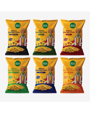 Beyond Snack Kerala Banana Chips- 6 Flavours Combo 300gms (6 X 50g)