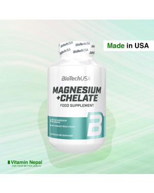 BiotechUSA Magnesium + Chelate Food Supplement – 60 Capsules