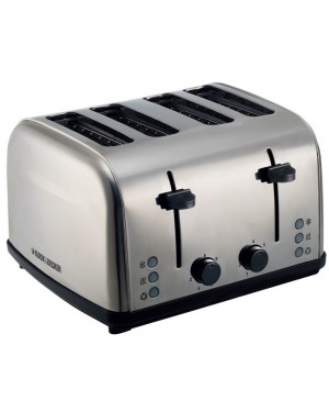 Black & Decker ET304-B5 1800W 4-Slice Stainless Steel Pop-up Toaster with Dual Control
