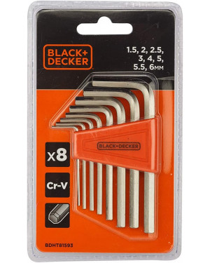 Black + Decker HexKey Set - 8 Pcs (BDHT81593)