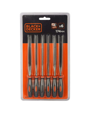 Black + Decker Needle File Set 6 pcs 174 mm (BDHT22148)