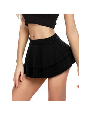Fancyra - Black Mini Skirt For Women Free Size
