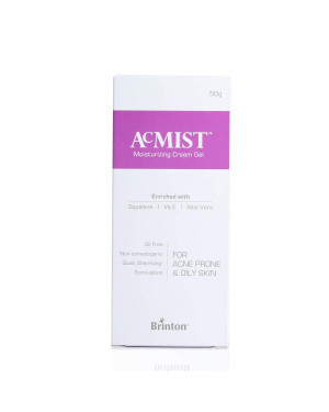 Brinton Acmist Moisturizing Cream Gel - For Acne Prone And Oily Skin, Skin Cream, Moisture (Moisturizing) Cream, Dry Skin Cream, Skin Care Cream - 50g