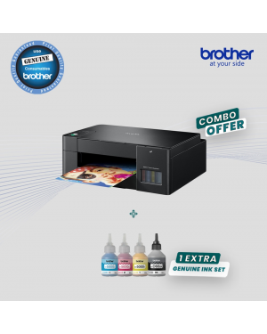 Brother DCP-T220 3-in-1 Inkjet Color Printer + Genuine 1 Ink Set Bottle