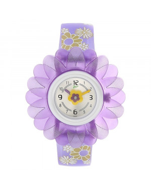 Titan Silver Dial Multicoloured Plastic Strap Watch For Girls C4005PP02
