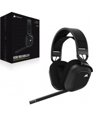 CORSAIR HS80 RGB WIRELESS Premium Gaming Headset, PC/PS4/PS5 Dolby Atmos CA-9011235-AP Carbon