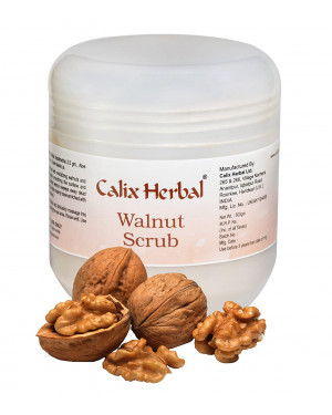 Calix Herbal Walnut Scrub for Skin Exfoliation, Blackheads and Oil Removal Sulphate-free Face Cleanser Enriched with Aloe vera, 500g