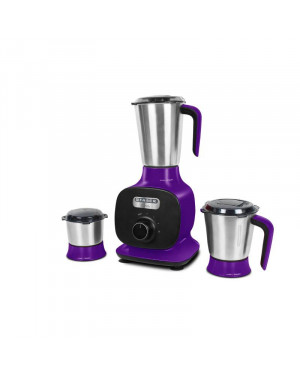 Faber FMG Candy 800 3J 800W Juicer Mixer Grinder with 3 Stainless Steel Jar (Plum)