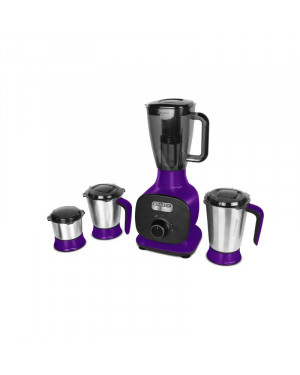Faber FMG Candy 1000 3J+1PC 1000WJuicer Mixer Grinder with 3 Stainless Steel Jar and 1 Fruit Filter (Plum)