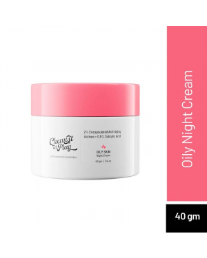 Chemist At Play Night Cream For Oily, Acne-Prone Skin - 40GM (2% Encapsulated Anti-Aging Actives + 0.5% Salicylic Acid)