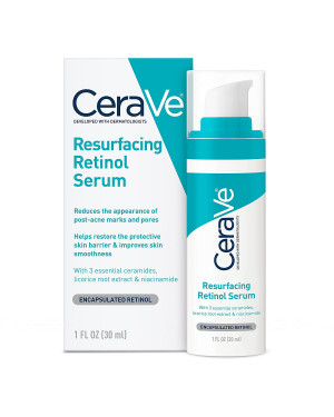 CeraVe Retinol Serum for Post-Acne Marks and Skin Texture | Pore Refining, Resurfacing, Brightening Facial Serum with Retinol and Niacinamide | Fragrance Free, Paraben Free & Non-Comedogenic